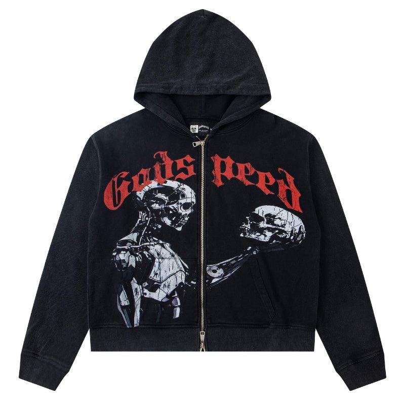 Godspeed Mankind Vs Ai Zip Up Hoodies
