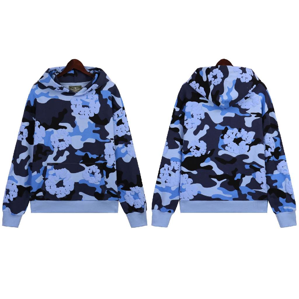 Denim Tears Cotton Wreath Camouflage Blue Tracksuit